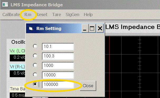 Establish the Reference Resistor (Rm) photo