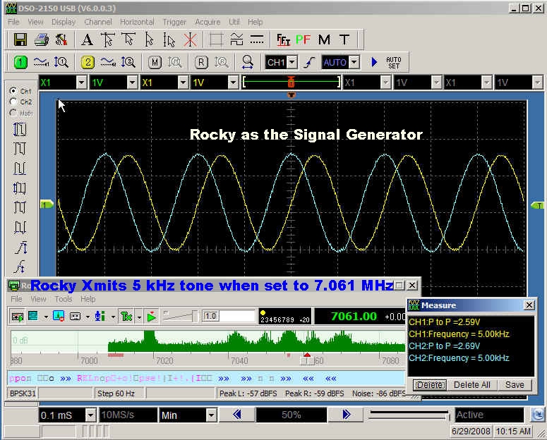 Rocky providing test input