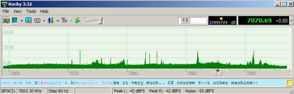 View of Rocky Spectrum on 7.046 MHz