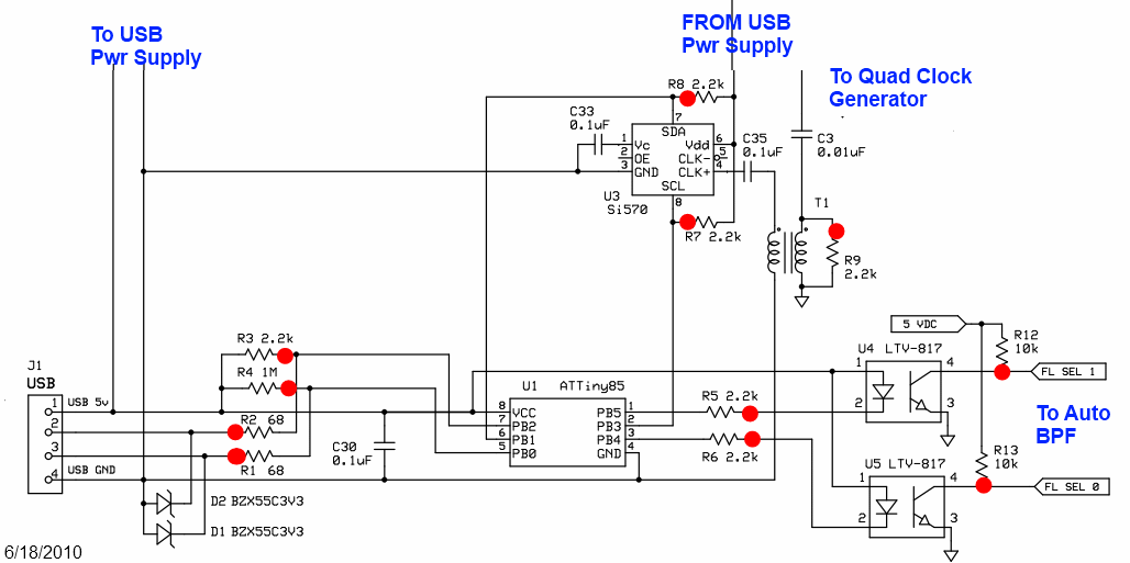 Local Oscillator and Controlschematic