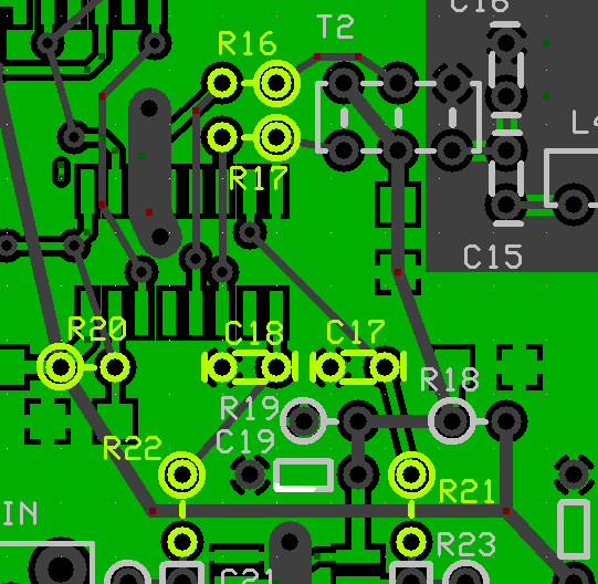 Quadrature Sampling Detector Top View