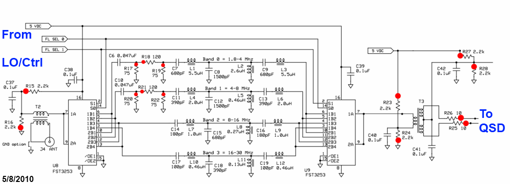 Auto Band Pass Filtersschematic