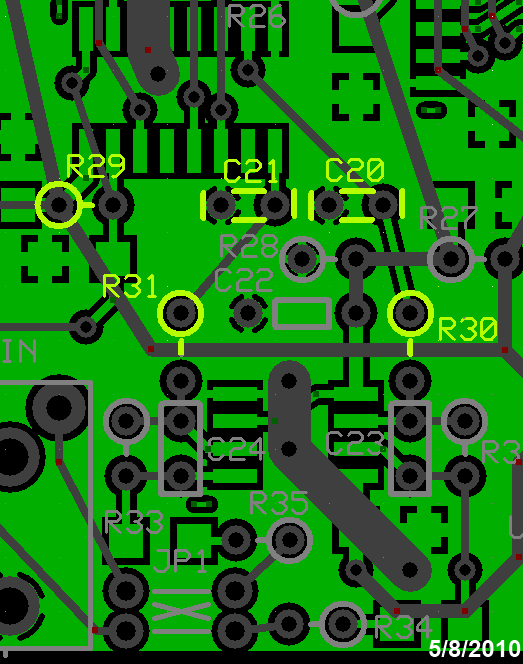 Quadrature Sampling Detector Top View