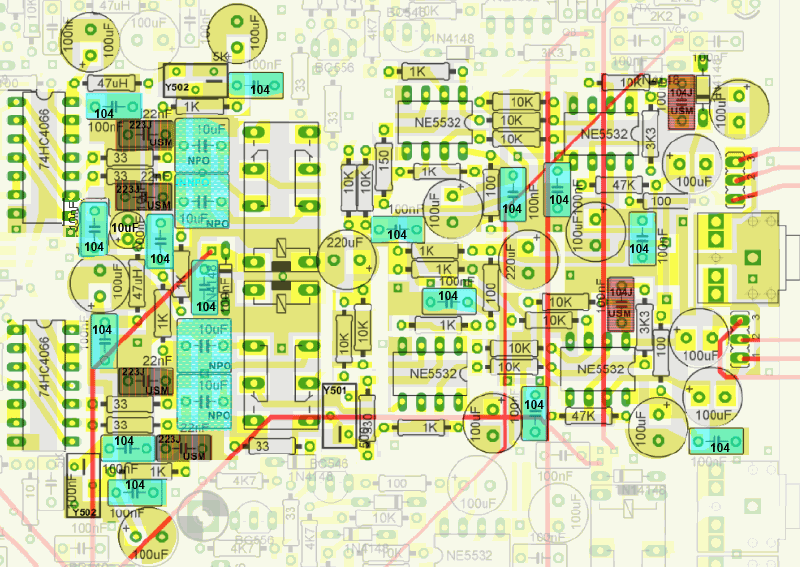 RX Mixers/OpAmps Top View