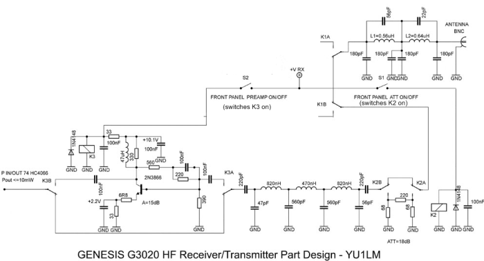 LP Filters and Pre-Ampschematic