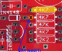 Connection for left-hand lead of SX1