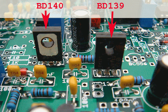 Install BD139 and BD140 Transistors photo