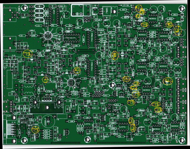 Install All Diodes to the PCB photo