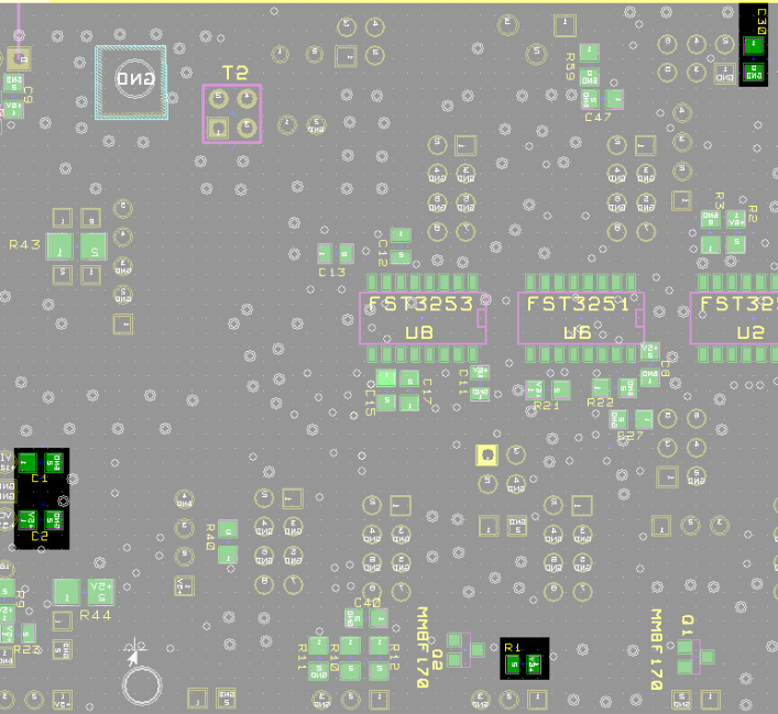 Analog Power Busses Bottom View