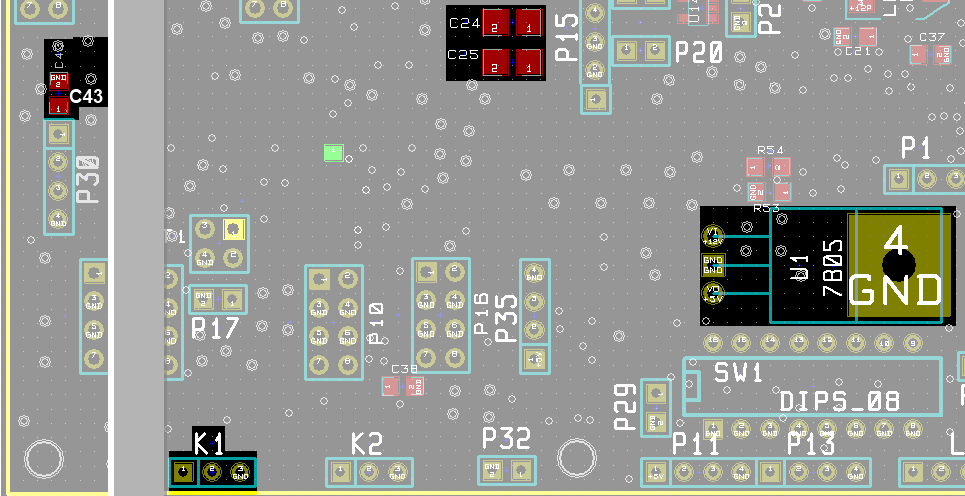 Analog Power Busses Top View