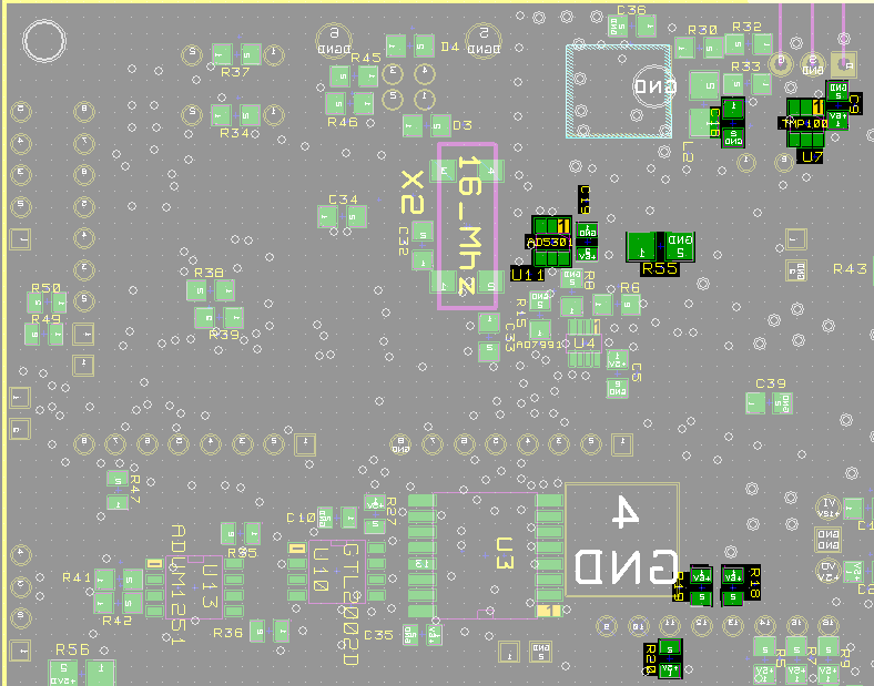 Temp Sense/Bias Ctrl Bottom View